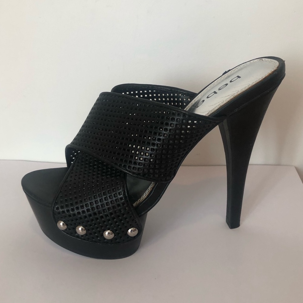 Vintage Bebe black platform heels